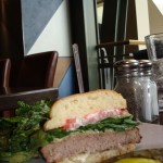 Twigs GF burger, shared with a friend.
