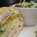 Veggie Sandwich and Broccoli Salad