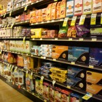 Shelves full of Gluten Free treats at Yokes