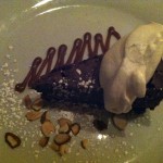 flour-less chocolate almond cake